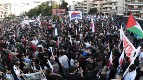 Tausende Demonstranten forderten vor der Botschaft Israels ein Ende des Massakers durch den Mörderstaat